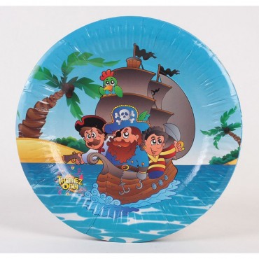 Themez Only Pirate Paper 7 Plate 10 Piece Pack